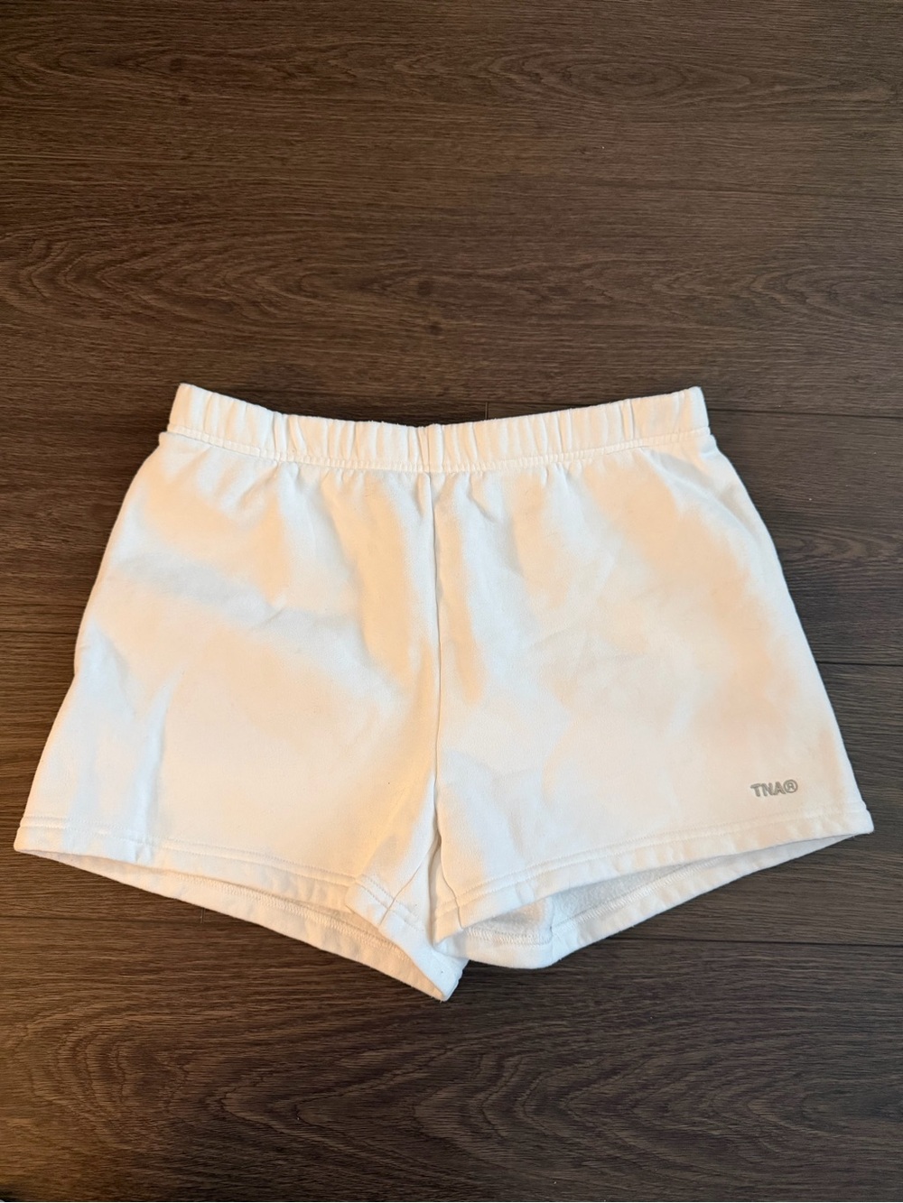 Aritzia TNA White Sweatfleece Cozy Fleece Women's Shorts size M